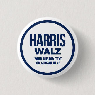 Badge Rond 2,50 Cm Créez votre propre Harris Walz 2024