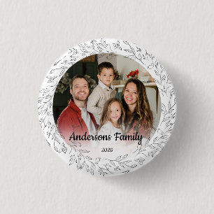 Badge Rond 2,50 Cm Créez Votre Propre Photo de Famille Personnalisée 
