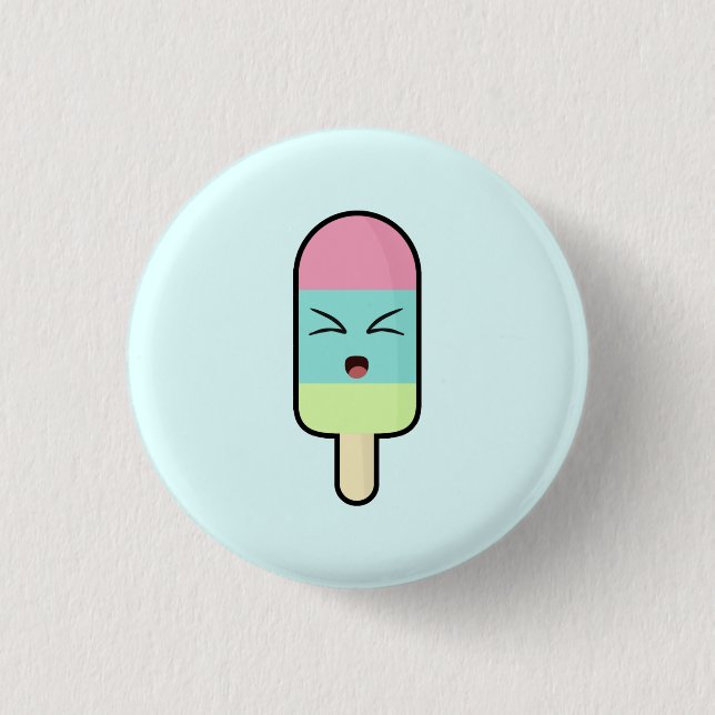 Badge Rond 2,50 Cm Crème glacée de Kawaii (Devant)