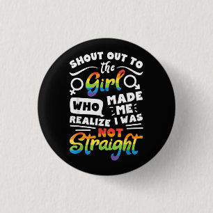 Badge Rond 2,50 Cm Cri à la fille Fierté lesbienne LGBT T Shirt G