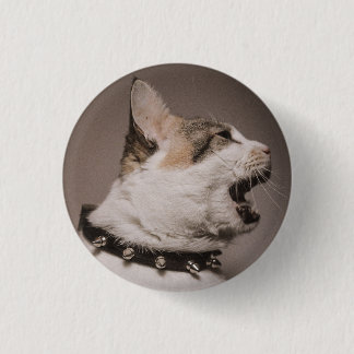 Badge Rond 2,50 Cm Criant Calico Cat Pin