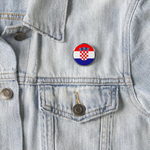 Badge Rond 2,50 Cm Croatian Flag With Coat of Arms