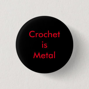 Badge Rond 2,50 Cm Crochet est métal