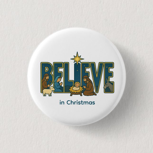 Badge Rond 2,50 Cm Croire  (Devant)