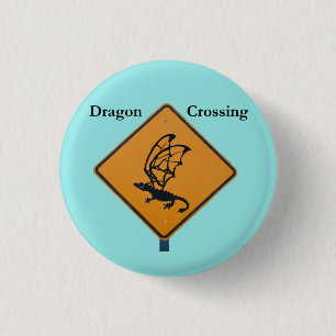 Badge Rond 2,50 Cm Croisement de dragon
