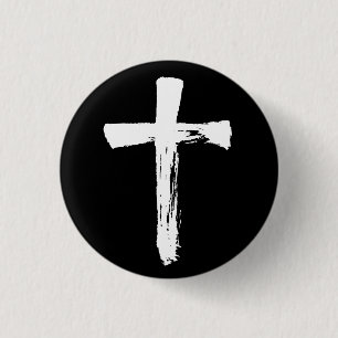 Badge Rond 2,50 Cm Croix de Brève moderne Christ Christ Jésus Crucifi