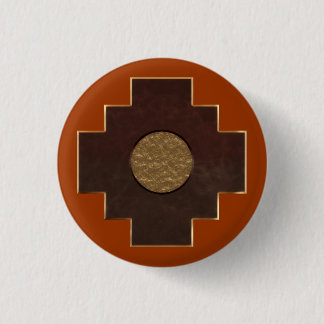 Badge Rond 2,50 Cm Croix de Chakana