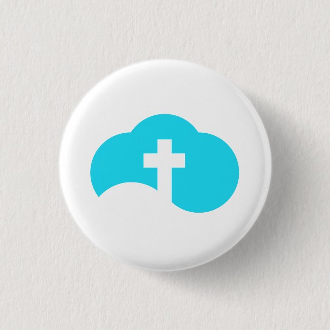 Badge Rond 2,50 Cm Croix des Nuages (Devant)