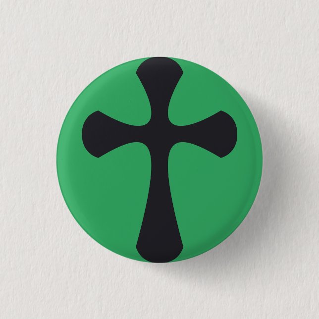 Badge Rond 2,50 Cm Croix minimaliste moderne Art chrétien contemporai (Devant)