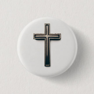 Badge Rond 2,50 Cm Croix religieuse
