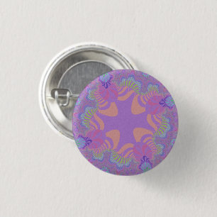Badge Rond 2,50 Cm Croix violette Pastel