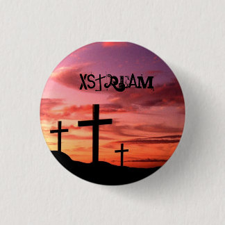 Badge Rond 2,50 Cm croix, Xstream. - Customisé