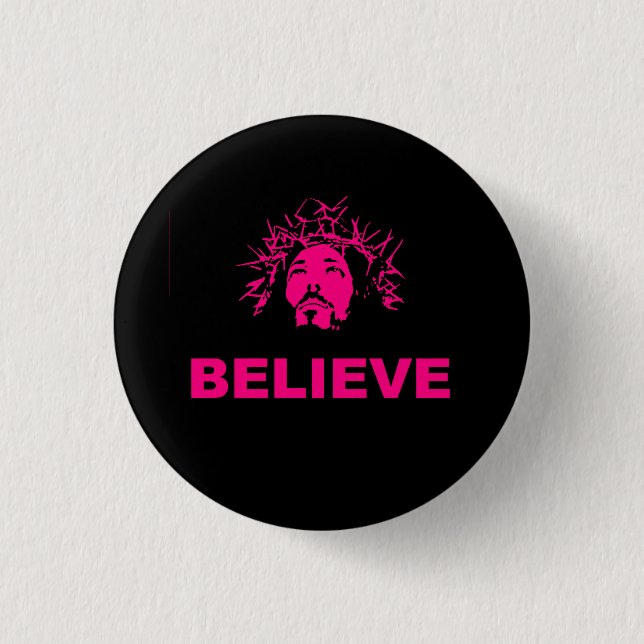 Badge Rond 2,50 Cm Croyez le bouton (Devant)
