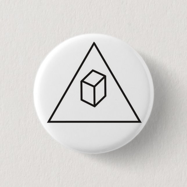 Badge Rond 2,50 Cm Cubes en delta (Devant)
