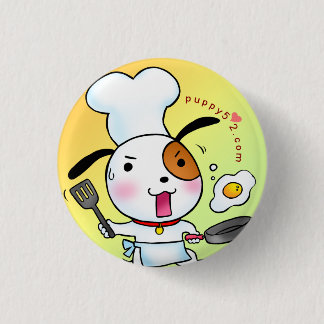 Badge Rond 2,50 Cm Cuisine d'amour de chiot