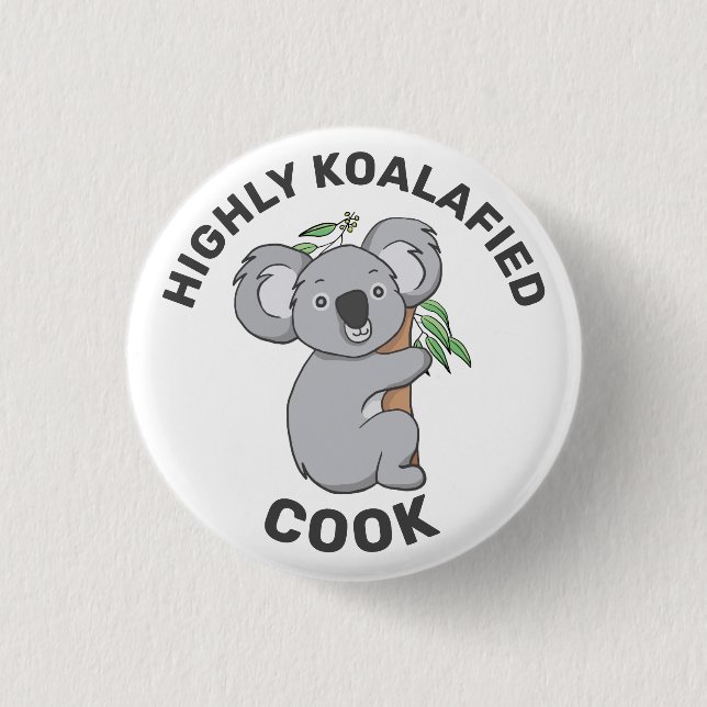 Badge Rond 2,50 Cm Cuisinier qualifié Koala hautement qualifié (Devant)