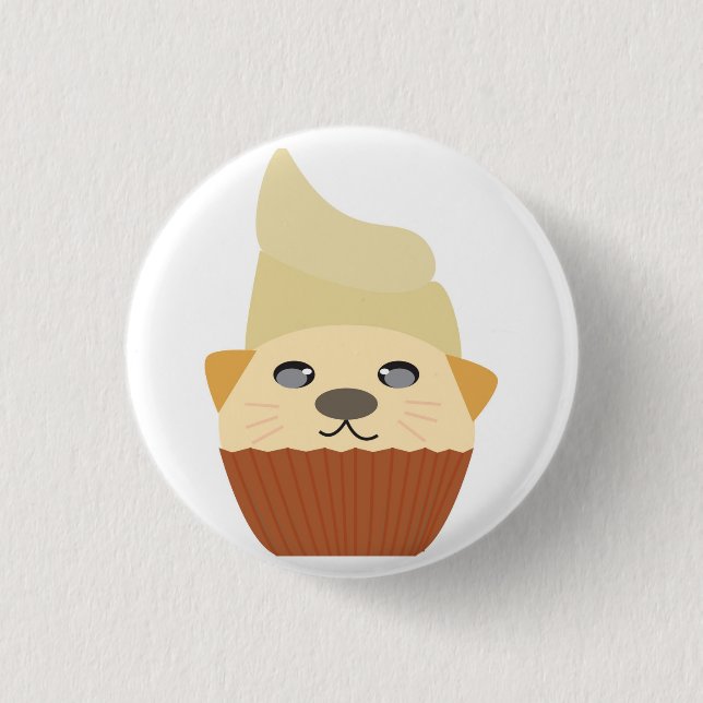 Badge Rond 2,50 Cm Cupcake Katty (Devant)