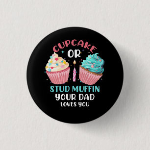 Badge Rond 2,50 Cm Cupcake Ou Muffin Stud Votre Père Vous Aime Bébé G