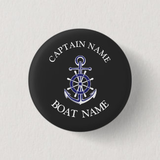Badge Rond 2,50 Cm Custom captain sailor buttons