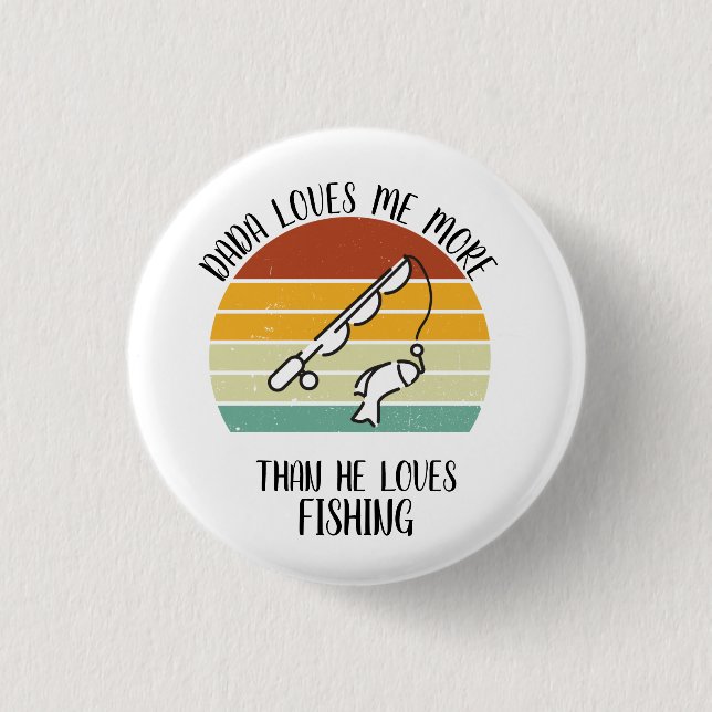 Badge Rond 2,50 Cm CUSTOM Dada M'Aime Plus Qu'Il N'Aime La Pêche (Devant)
