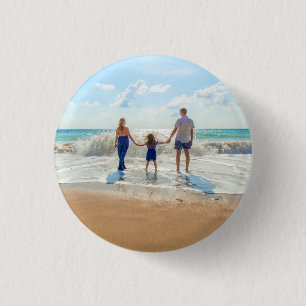 Badge Rond 2,50 Cm Custom Photo Button Your Own Design - Family
