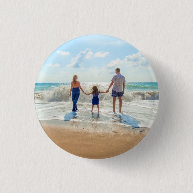 Badge Rond 2,50 Cm Custom Photo Personalized Button with Your Photos (Devant)