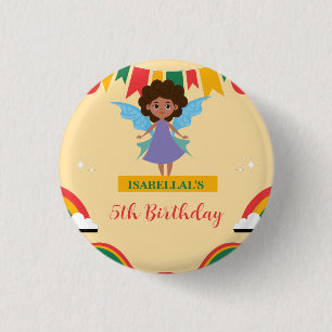 Badge Rond 2,50 Cm Cute afro angel African american girls Anniversair