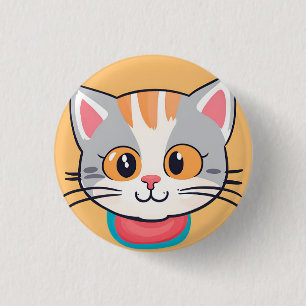 Badge Rond 2,50 Cm Cute chat chaton Visez animaux de compagnie fête d