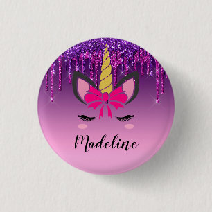 Badge Rond 2,50 Cm Cute Colorful Personalized Unicorn
