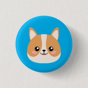 Badge Rond 2,50 Cm Cute Corgi