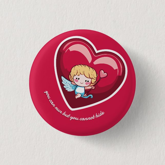 Badge Rond 2,50 Cm Cute Cupide (Devant)