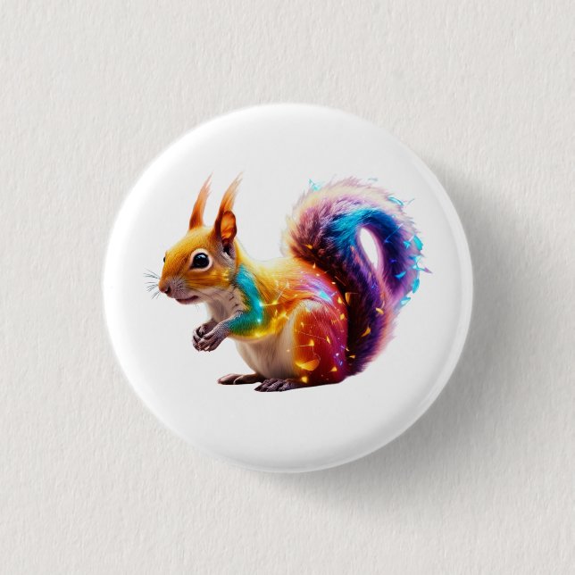 Badge Rond 2,50 Cm Cute écureuil (Devant)