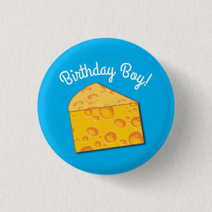 Badge Rond 2,50 Cm Cute Fromage Wedge Enfants 1ère fête d'anniversa