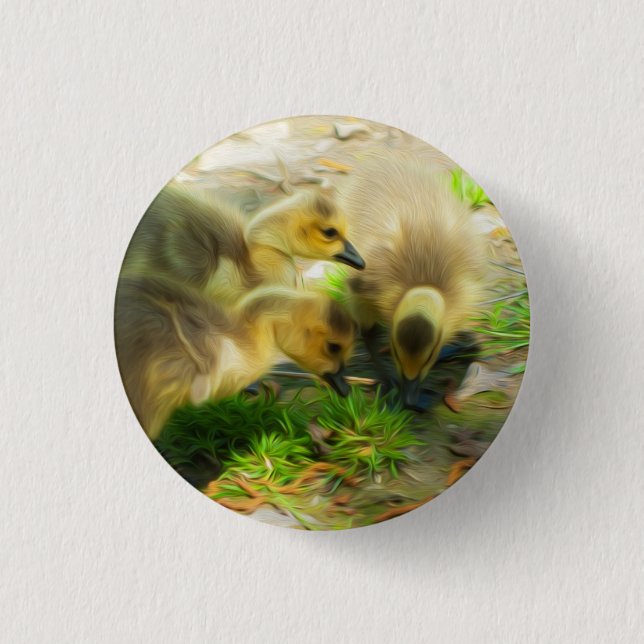 Badge Rond 2,50 Cm Cute Gosling (Devant)