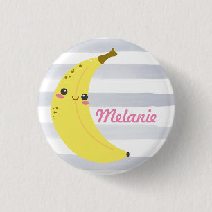 Badge Rond 2,50 Cm Cute Kawaii Banana personnalisée