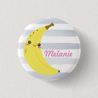 Badge Rond 2,50 Cm Cute Kawaii Banana personnalisée