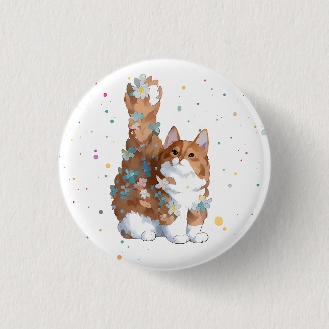 Badge Rond 2,50 Cm Cute Kitty chat animal animal animal animal animal (Devant)