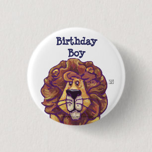 Badge Rond 2,50 Cm Cute Lion Party Centre Anniversaire Garçon