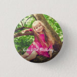 Badge Rond 2,50 Cm Cute Photo Birthday Personalized<br><div class="desc">Cute Photo Birthday Personalized Button.</div>