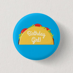 Badge Rond 2,50 Cm Cute Taco Kids 1er anniversaire Fête Nourriture m