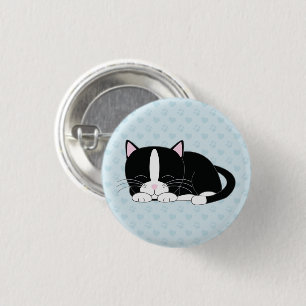 Badge Rond 2,50 Cm Cute Tuxedo Kitten
