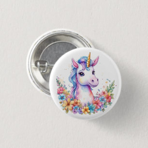 Badge Rond 2,50 Cm Cute Unicorn Cool Unicorn positif