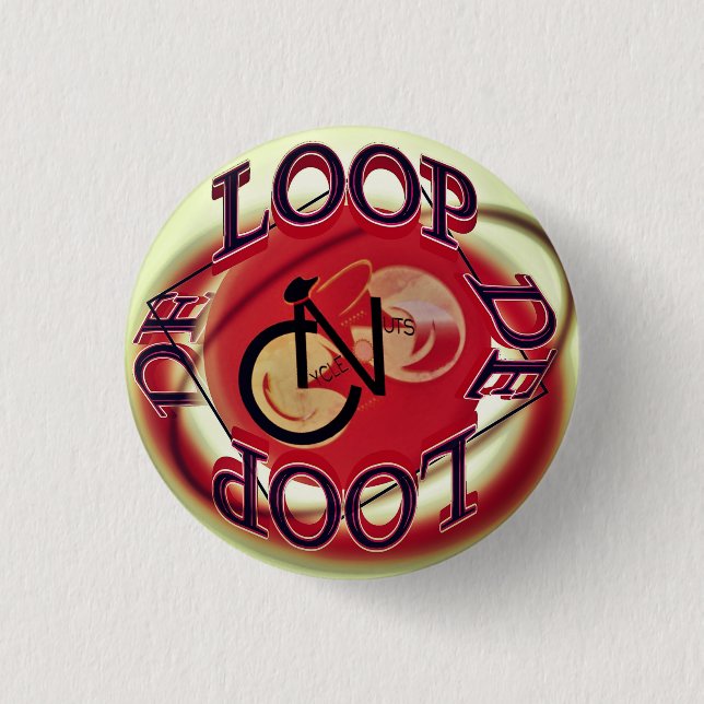 Badge Rond 2,50 Cm cycleNuts Loop De Loop Button (Devant)