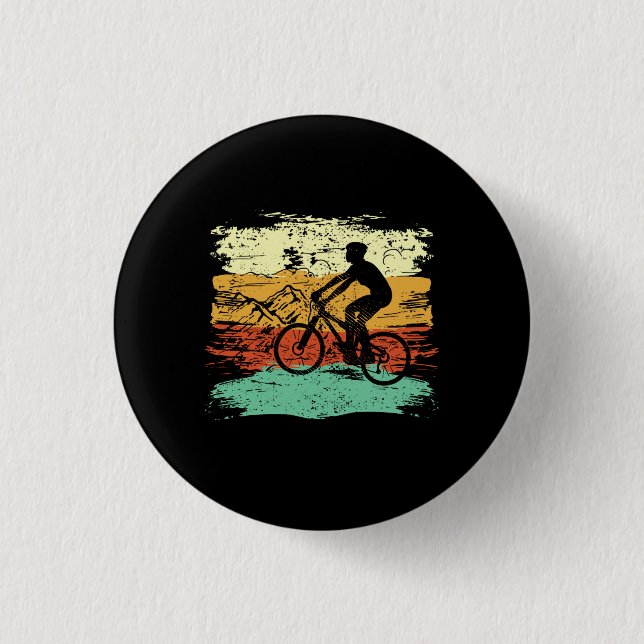 Badge Rond 2,50 Cm Cyclisme à vélo Rétro (Devant)