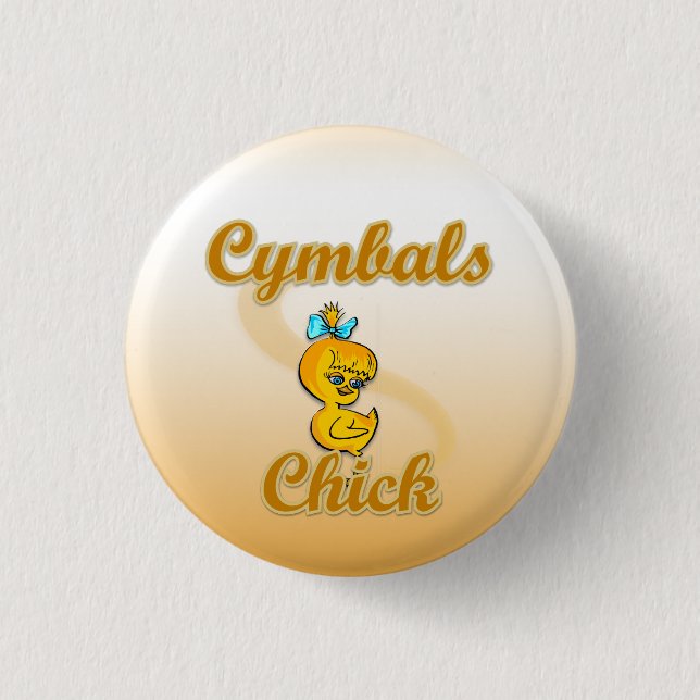 Badge Rond 2,50 Cm Cymbales Chick (Devant)