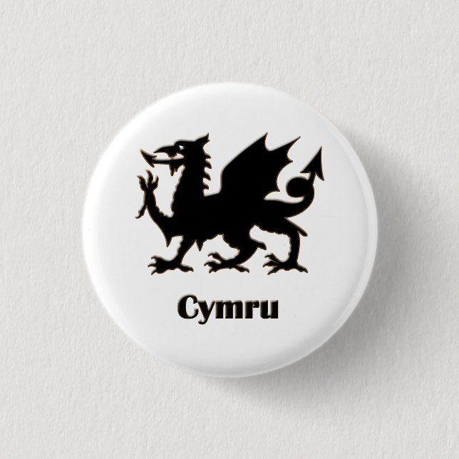 Badge Rond 2,50 Cm Cymru, Wales pin (Devant)