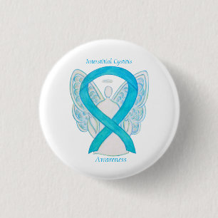 Badge Rond 2,50 Cm Cystite interstitielle Sensibilisation Ruban Angel