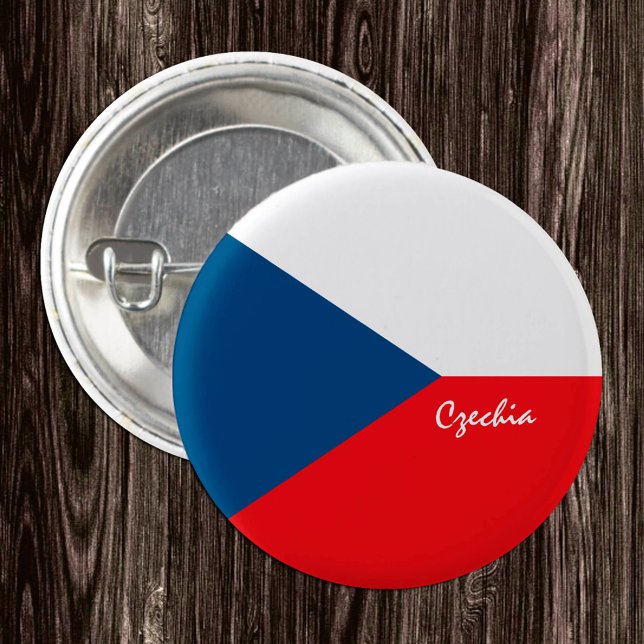 Badge Rond 2,50 Cm Czechia button, patriotique tchèque Drapeau mode (Créateur téléchargé)