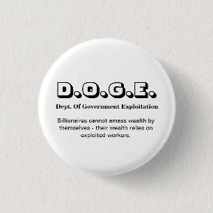 Badge Rond 2,50 Cm D.O.G.E. Département De L'Exploitation Gouvernemen