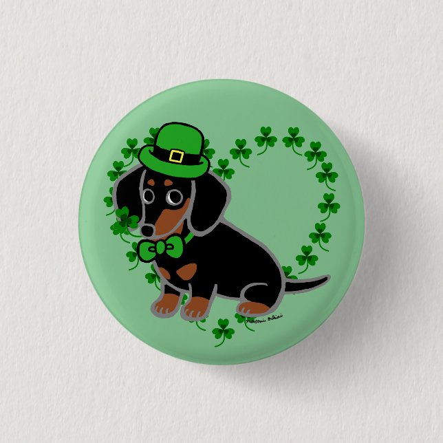 Badge Rond 2,50 Cm Dachshund Dachshund 3 (Devant)